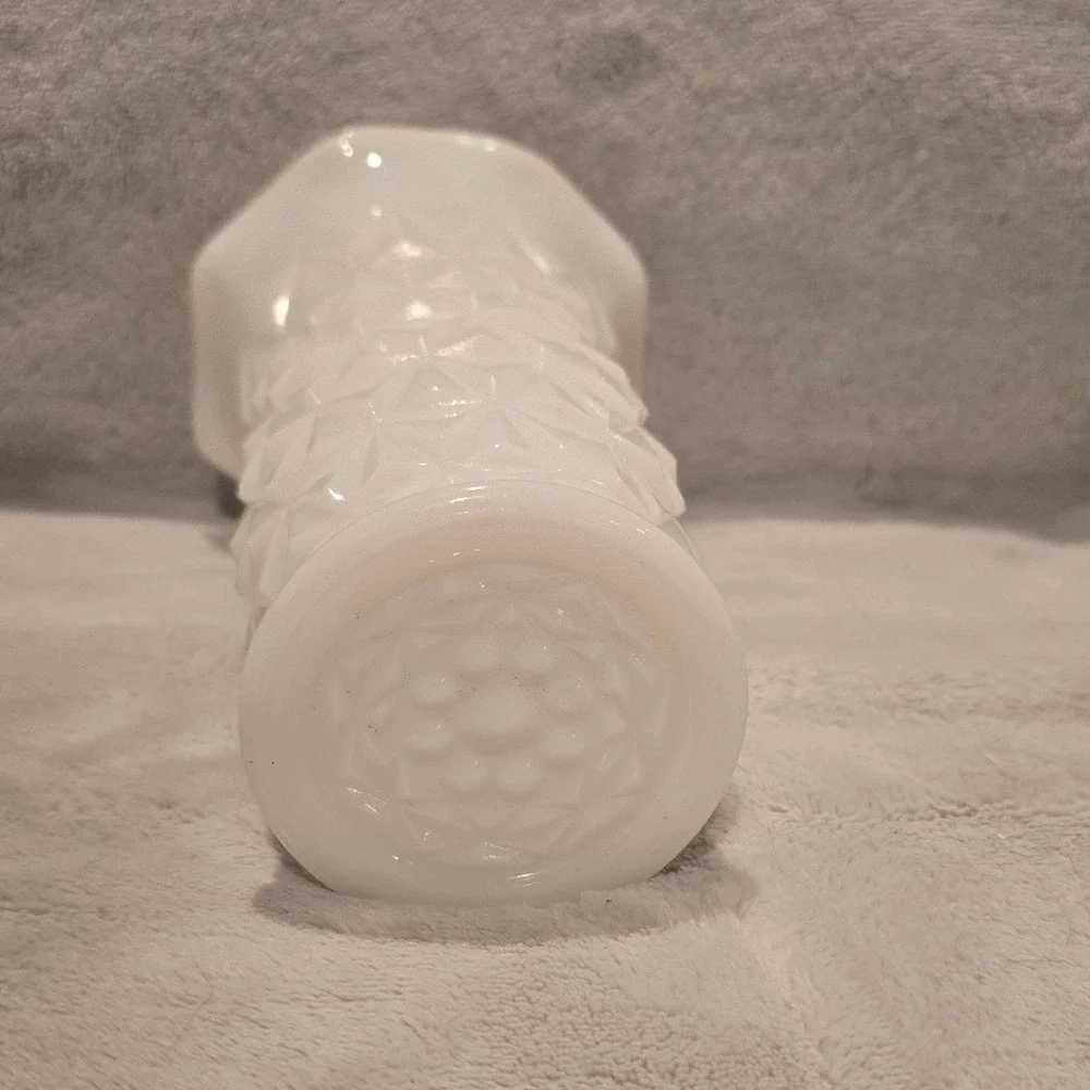 Vintage Hazel Atlas Milk Glass Vase 5.75